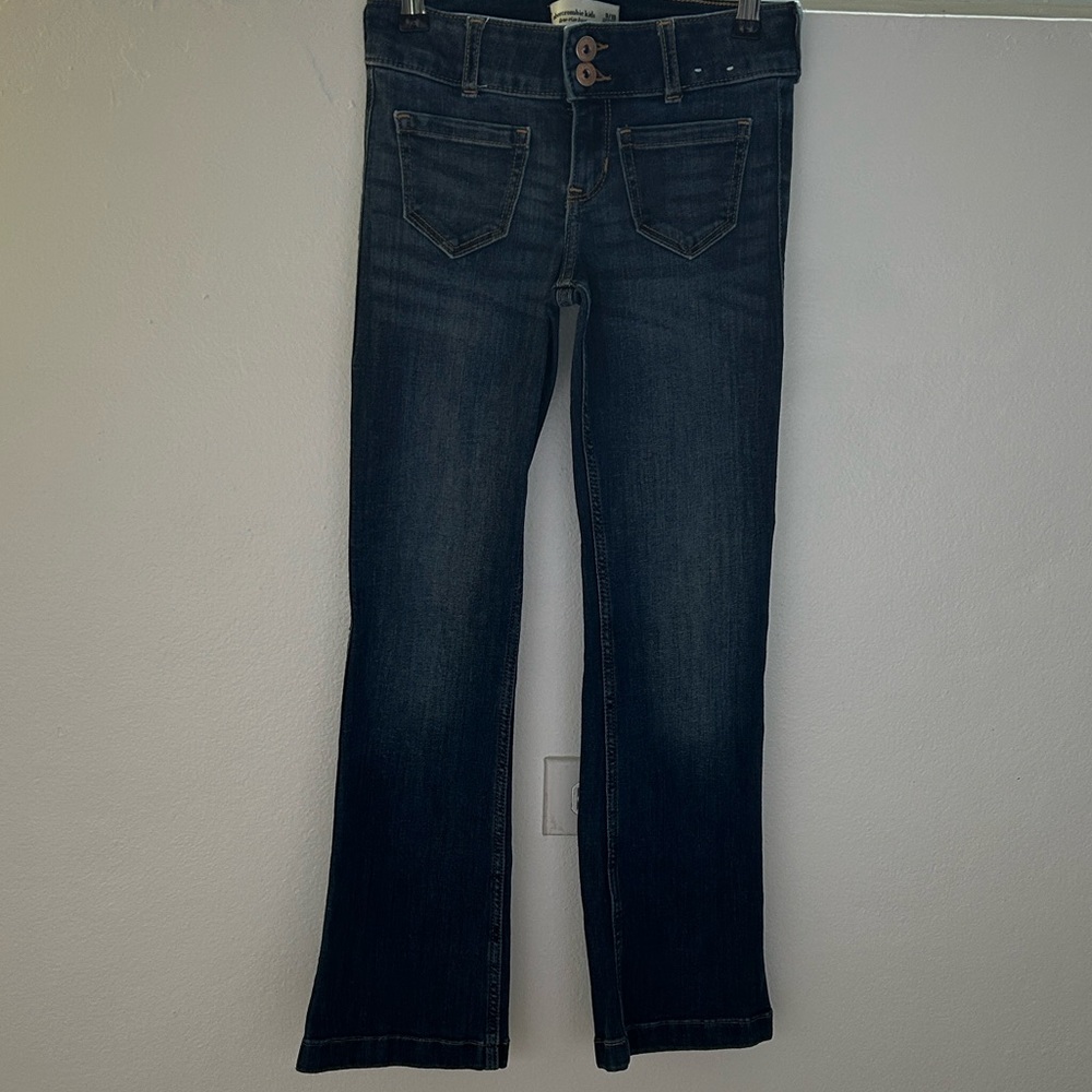 Abercrombie Kids Dark Blue Boot Cut Jeans l barely worn l Girls 9-10